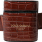 Brown Alligator Leather Airpods Case Coin Purse Wallet