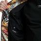 Multicolor Abstract Polyester Bomber Jacket