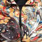 Multicolor Abstract Polyester Bomber Jacket