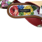 Exquisite Floral Print Flat Sandals