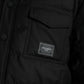 Black Polyester Quilted Logo Patch Jacket