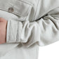 Grey Cotton Button Down Collared Coat Jacket