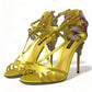 Chic Satin Floral Heeled Sandals