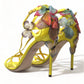 Chic Satin Floral Heeled Sandals
