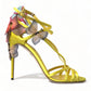 Chic Satin Floral Heeled Sandals