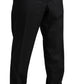 Elegant Black Virgin Wool Martini Suit