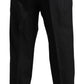 Elegant Black Virgin Wool Martini Suit
