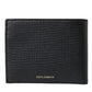 Black Leather Crown Heart Patch Bifold Card Holder Wallet