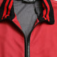 Red Leopard Polyester Bomber Full Zip Jacket