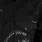 Black Floral Cotton Collared Dress Shirt