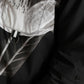 Black Floral Cotton Collared Long Sleeves Men Shirt