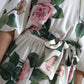 Elegant Floral A-Line Knee-Length Dress