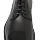 Black Leather Derby Dress Shoes