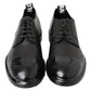 Black Leather Derby Dress Shoes