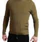 Army Green Viscose Crewneck Pullover Sweater