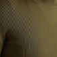 Army Green Viscose Crewneck Pullover Sweater