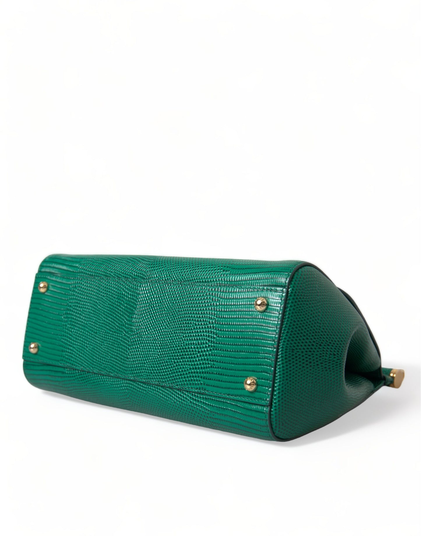 Elegant Green Leather Miss Sicily Satchel