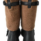 Black Leather Brown Shearling Boots