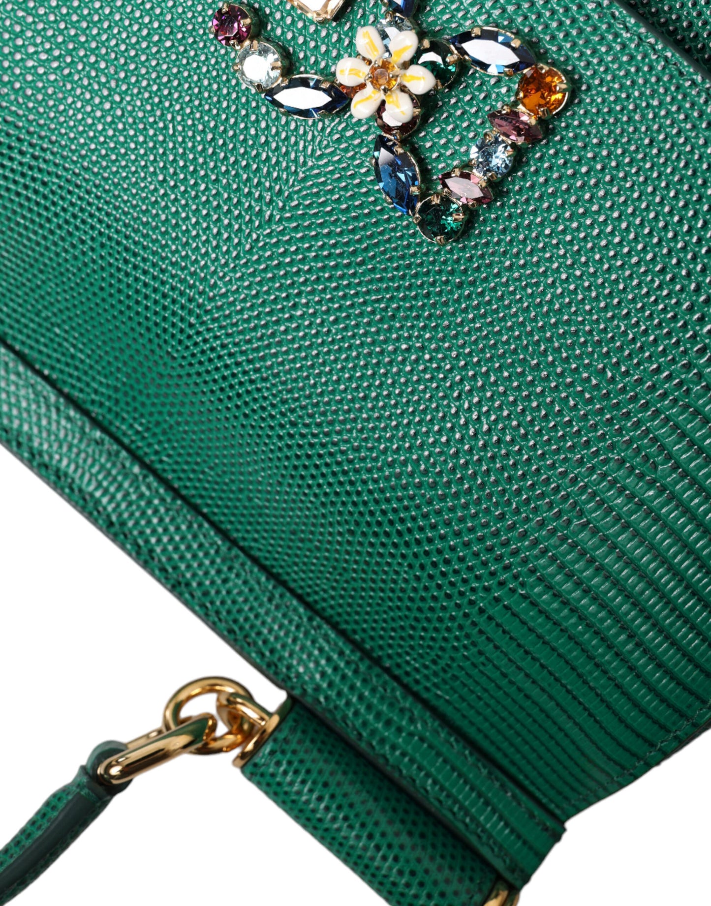 Elegant Green Leather Miss Sicily Satchel