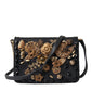 Black Embellished Baroque Crossbody Shoulder Bag