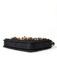 Black Embellished Baroque Crossbody Shoulder Bag