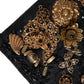 Black Embellished Baroque Crossbody Shoulder Bag