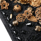 Black Embellished Baroque Crossbody Shoulder Bag
