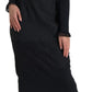 Black Sheer Floral Lace Sheath Midi Dress
