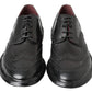 Elegant Black Leather Derby Shoes