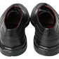 Elegant Black Leather Derby Shoes