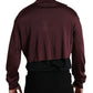 Maroon Viscose Turtleneck Pullover Sweater