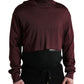 Maroon Viscose Turtleneck Pullover Sweater