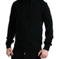 Black Cashmere Hooded Pullover Sweater