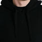 Black Cashmere Hooded Pullover Sweater