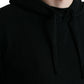 Black Cashmere Hooded Pullover Sweater