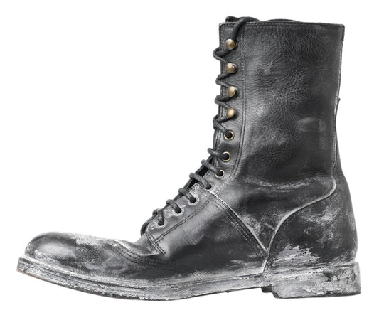 Elegant Combat Leather Boots