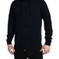 Blue Cashmere Hooded Pullover Sweater