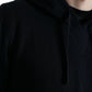 Blue Cashmere Hooded Pullover Sweater