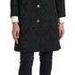 Black Floral Print Coat Blazer Jacket