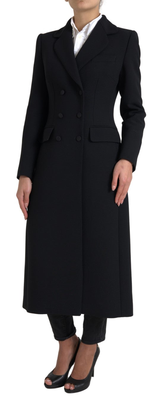 Elegant Double Breasted Wool Coat