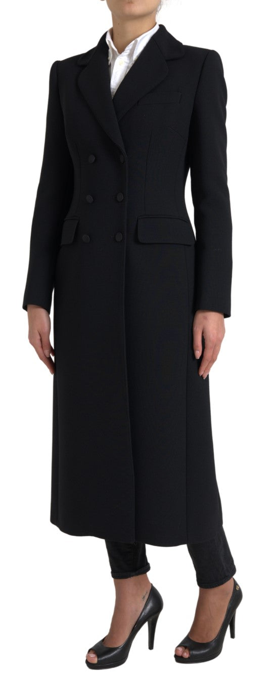 Elegant Double Breasted Wool Coat