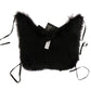 Elegant Black Silver Fox Fur Scarf