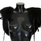 Elegant Black Silver Fox Fur Scarf