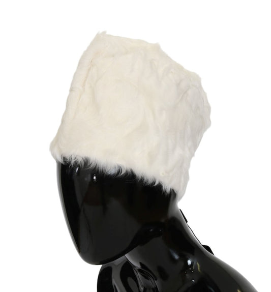 White Xiangao Lamb Fur Beanie