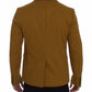 Yellow Cotton Stretch Blazer