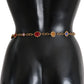 Elegant Multicolor Crystal Embellished Belt