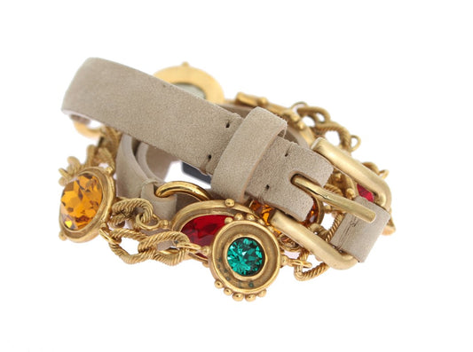 Elegant Multicolor Crystal Embellished Belt