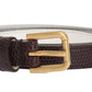 Elegant Bordeaux Leather Waist Belt