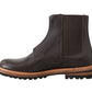Elegant Brown Leather Ankle Boots