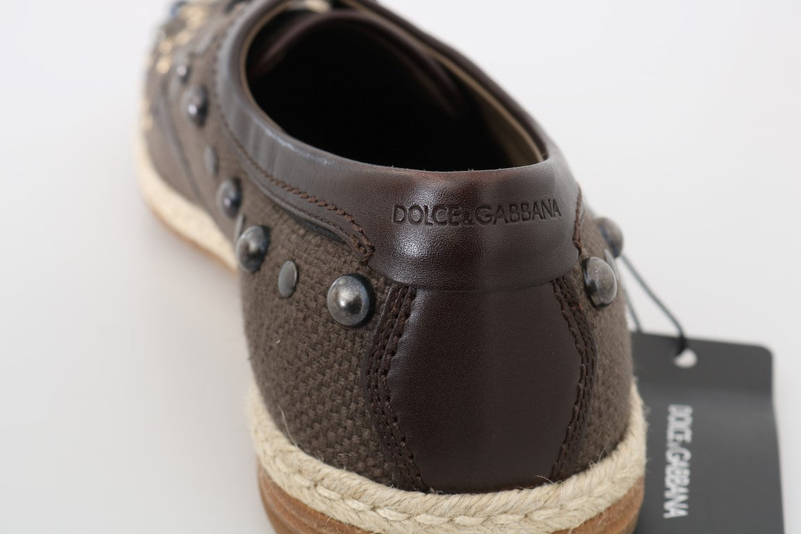 Elegant Brown Lace-Up Casual Men's Shoes